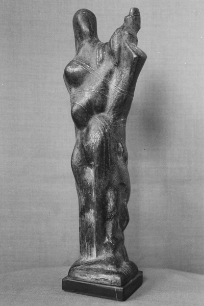 Frau und Technik II (Entwurf zur Steinskulptur), Plastik, Otto Berndt Steffen, 1986, Bronze