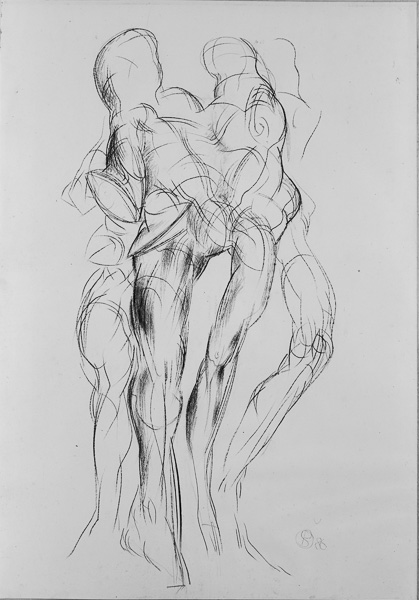 Partnerschaft, Plastik, Otto Berndt Steffen, 1986, Bronze